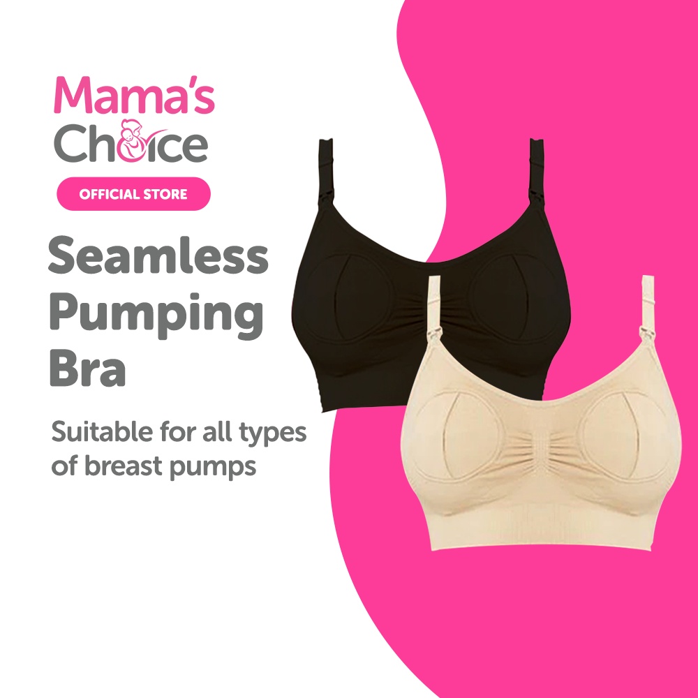 Mama&#039;s Choice Seamless Hands Free Pumping Bra | Adjustable Maternity Bra