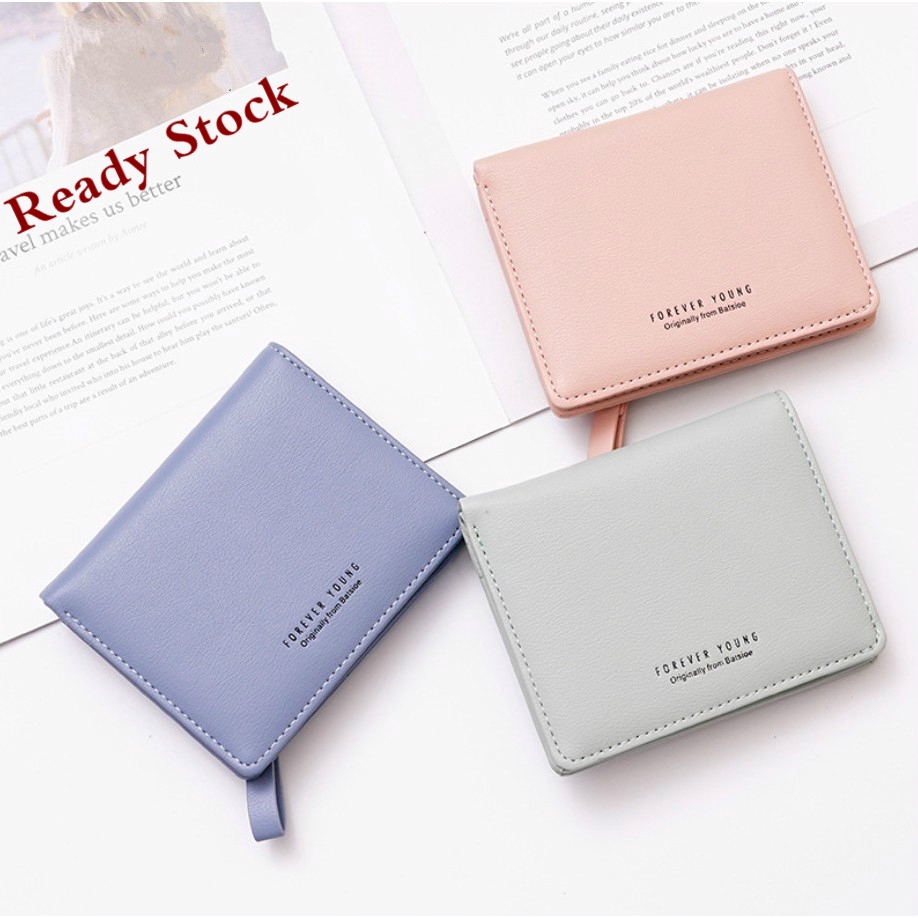 Forever Young Simple and stylish Ultra-thin Wallet Women Short Purse Two fold student wallet
