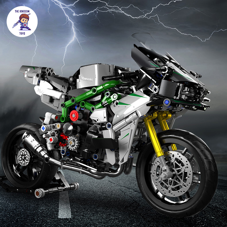 Lego Assembly Toy Model Big Displacement Motorcycle Kawasaki Ninja H2R Scale 1: 8 Super Motorcycle 672003