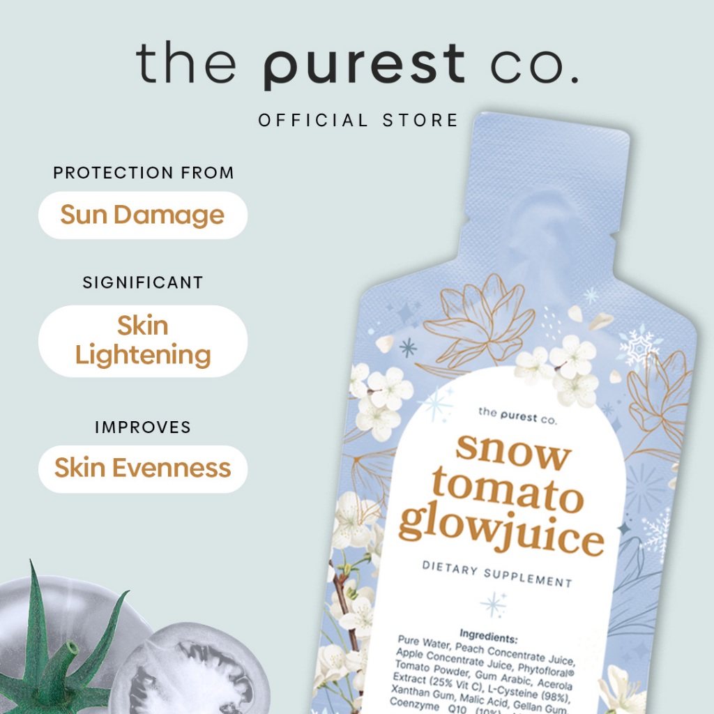 Purest Co Snow Tomato Glowjuice 1000mg White Tomato Extract (Skin Whitening)